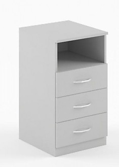 Тумба офисная с 3 яшиками и нишей Simple SC-3D.1