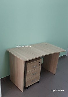 Офисная мебель, рабочий компьютерный стол с подкатной тумбой Проофис комплект №142