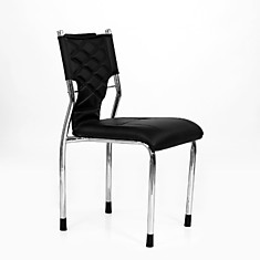 Стул офисный К-9 экокожа чёрная